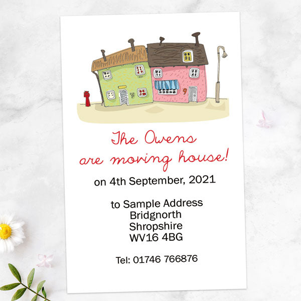 Address Cards - Cute Town House - Pack of 10
