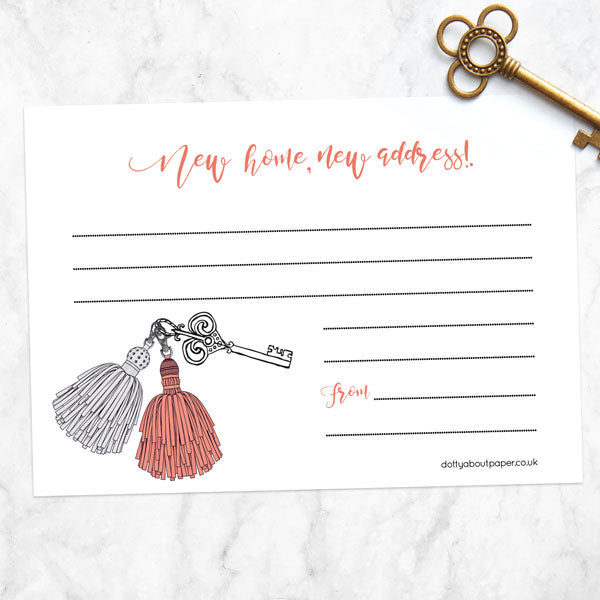 Address Cards - Pom Pom Keyring - Pack of 10