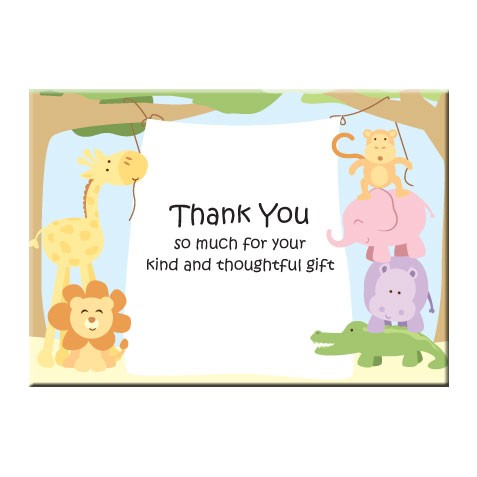 Ready to Write Thank You Cards - Animal Banner - Pack of 10