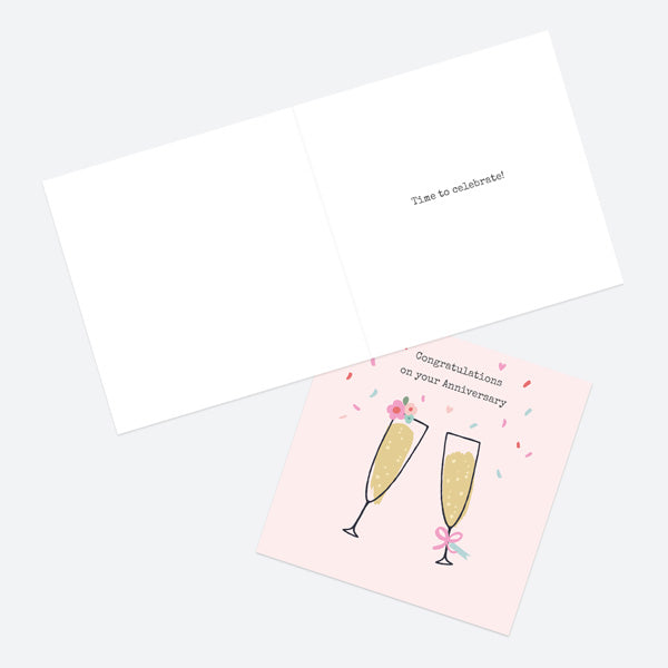 Anniversary Card - Anniversary Icons - Champagne