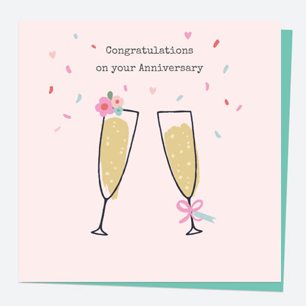 Anniversary Card - Anniversary Icons - Champagne