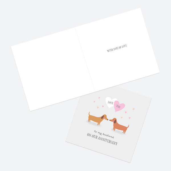 Anniversary Card - Characters - Dogs - Husband