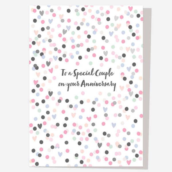 Luxury Foil Anniversary Card - Anniversary Foil Patterns - Confetti Pattern