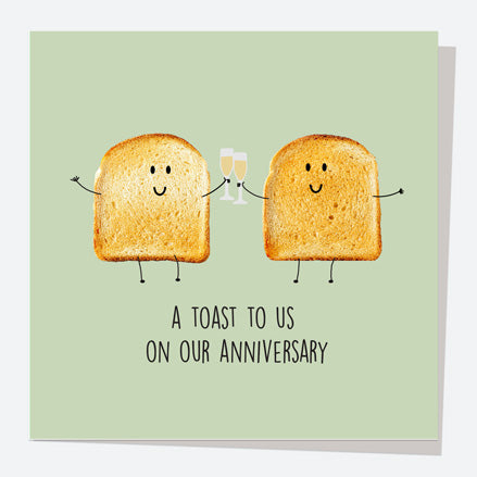 Anniversary Card - Toast - A Toast To Us