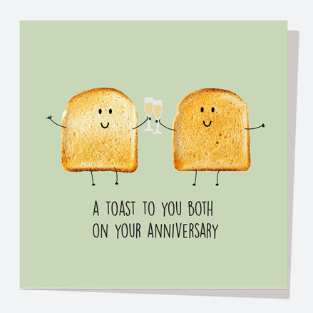 Anniversary Card - Toast - A Toast To You Both