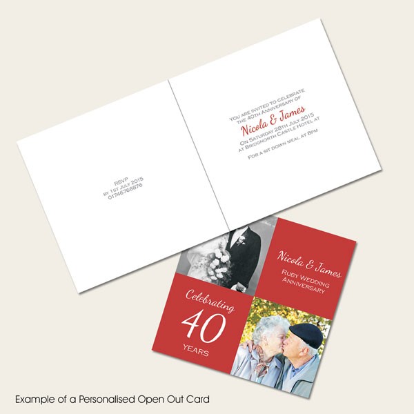 40th Wedding Anniversary Invitations - Use Your Own Photo