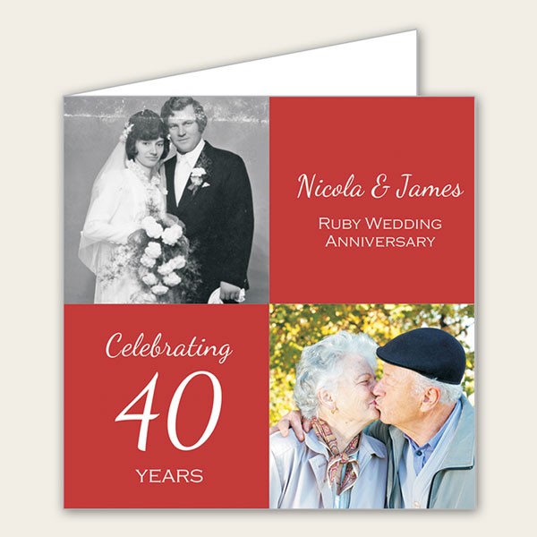 40th Wedding Anniversary Invitations - Use Your Own Photo