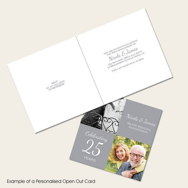 25th Wedding Anniversary Invitations - Use Your Own Photo