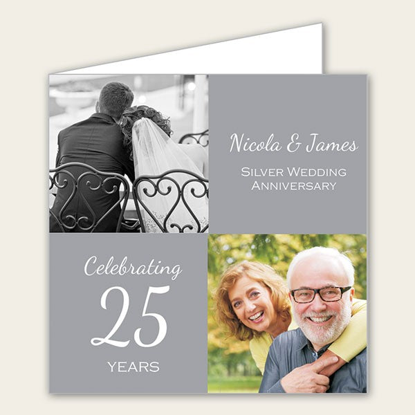 25th Wedding Anniversary Invitations - Use Your Own Photo