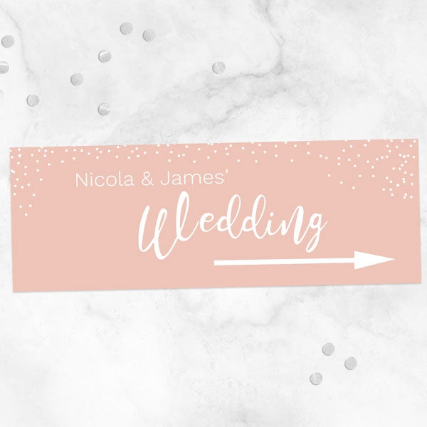 Confetti Script - Arrow Wedding Sign