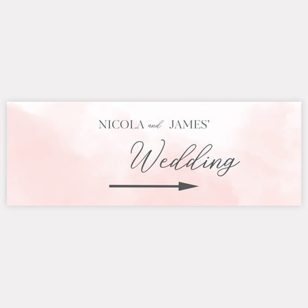 Delicate Inkwash - Iridescent Arrow Wedding Sign