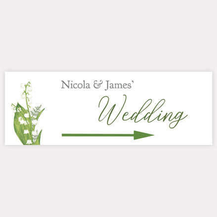 Lily of the Valley - Iridescent Arrow Wedding Sign