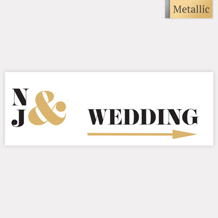 Metallic Ampersand - Metallic Arrow Wedding Sign
