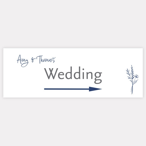 Modern Sprig - Iridescent Arrow Wedding Sign