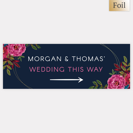 Opulent Glam - Foil Arrow Wedding Sign