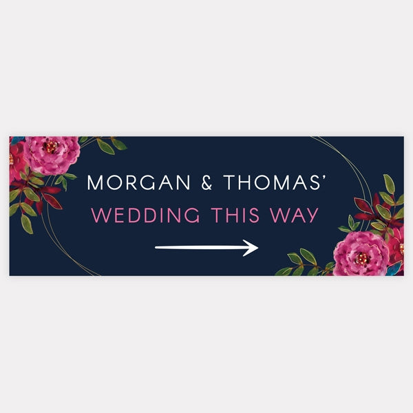 Opulent Glam - Foil Arrow Wedding Sign - Fast Delivery at Dotty About Paper