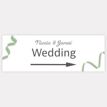 Ribbon Border - Arrow Wedding Sign