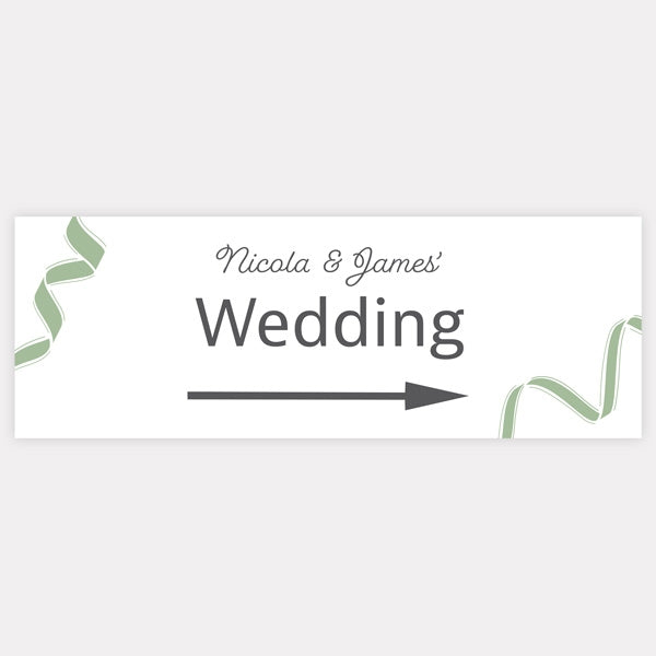 Ribbon Border - Arrow Wedding Sign