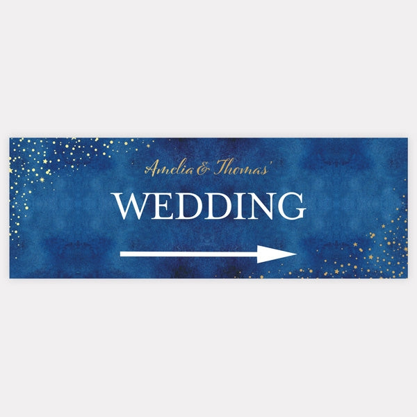 Starry Night - Foil Arrow Wedding Sign