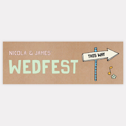 Summer Wedfest - Arrow Wedding Sign