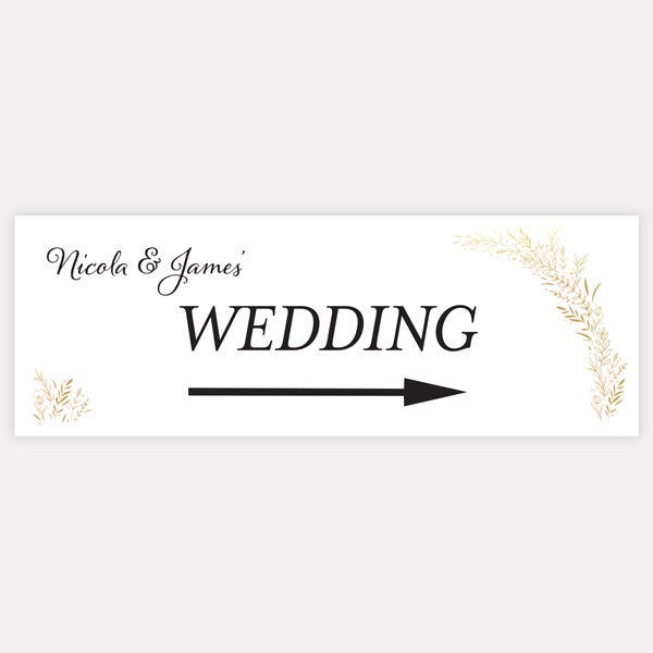 Wildflower Arch - Foil Arrow Wedding Sign