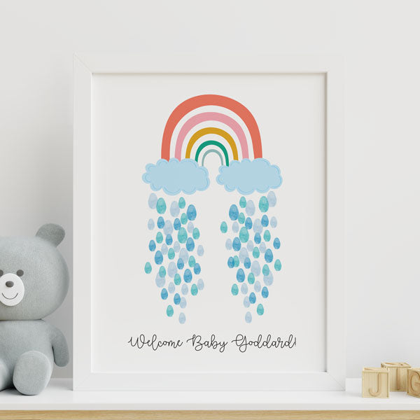 Baby Fingerprint Art - Chasing Rainbows