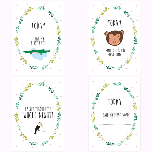 My First Year Milestone Cards - Girls Go Wild