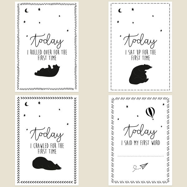 Baby Milestone Cards Phrases - Pack of 12 - The Adventure Begins