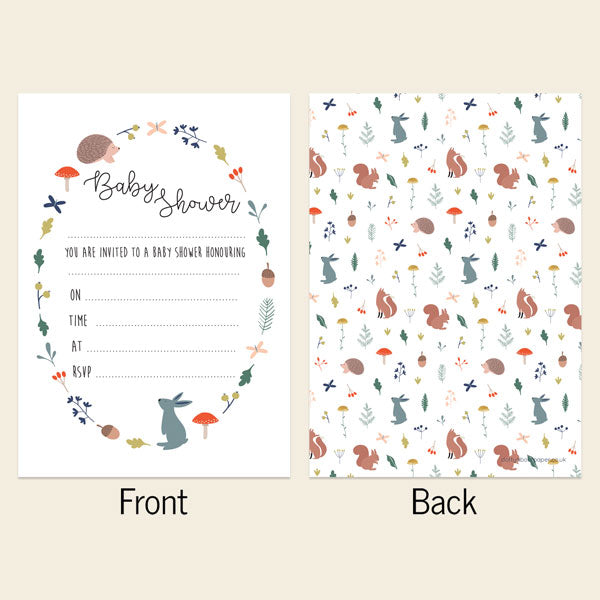 Baby Shower Invitations - Whimsical Forest - Pack of 10