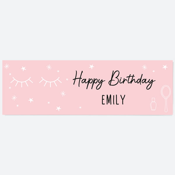 Beauty Pamper Party - Personalised Party Banner