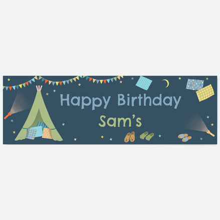 Boys Sleepover - Personalised Party Banner