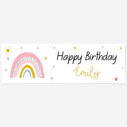 Chasing Rainbows - Personalised Party Banner