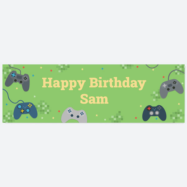 Gaming - Personalised Party Banner