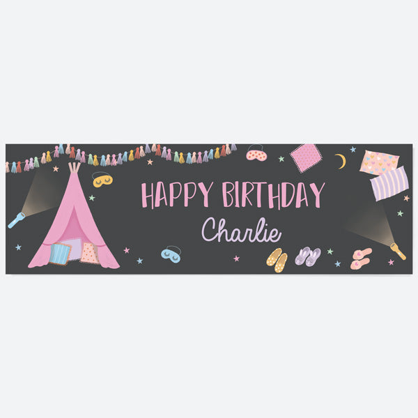 Girls Sleepover - Personalised Party Banner