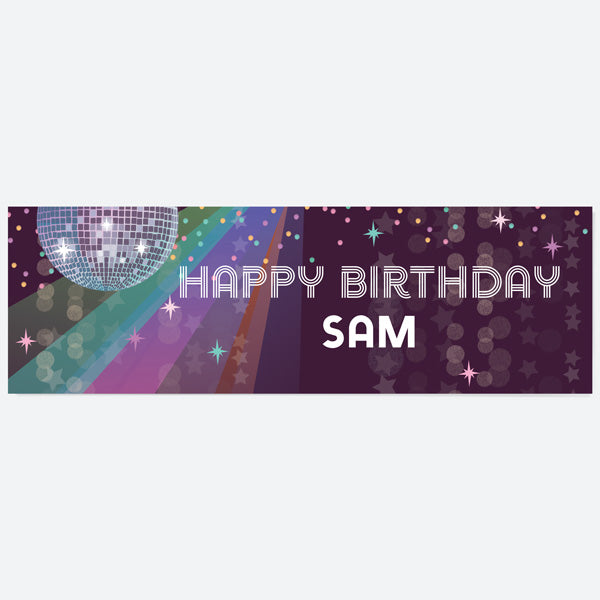 Glitter Ball Disco Party - Personalised Party Banner