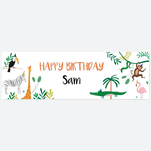 Go Wild Safari - Personalised Party Banner