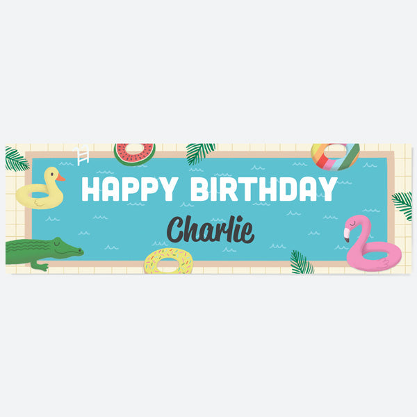 Pool Party Inflatables - Personalised Party Banner