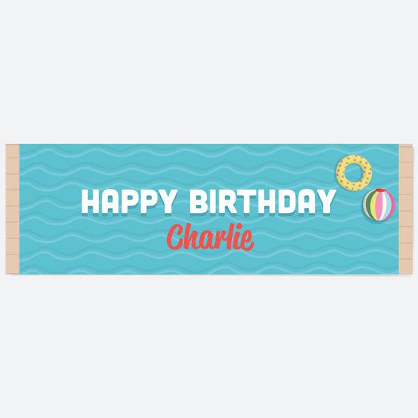 Pool Party Waves - Personalised Party Banner