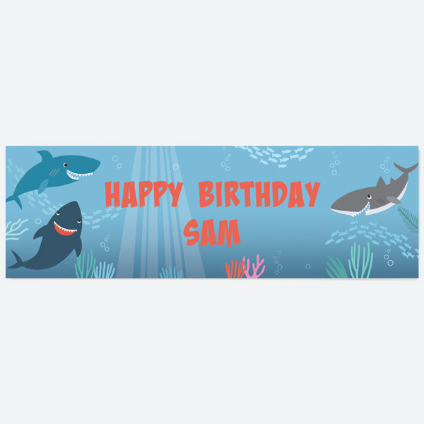 Shark - Personalised Party Banner