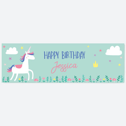 Unicorn Magic - Personalised Party Banner