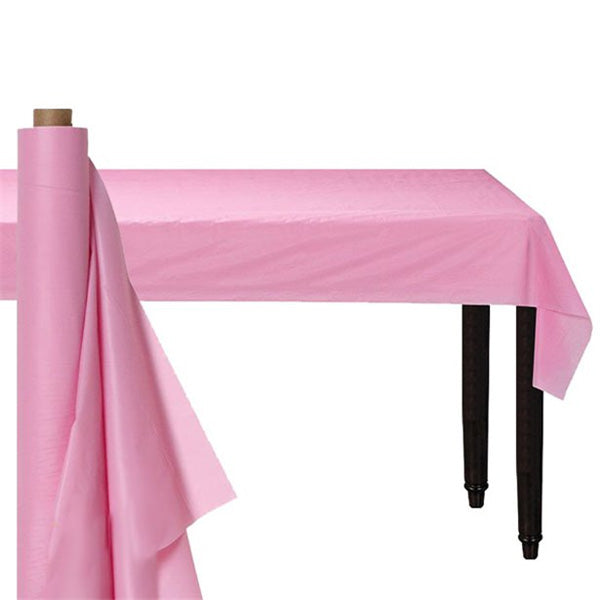 Plastic Banqueting Roll 30m x 1m - Baby Pink Party Tableware