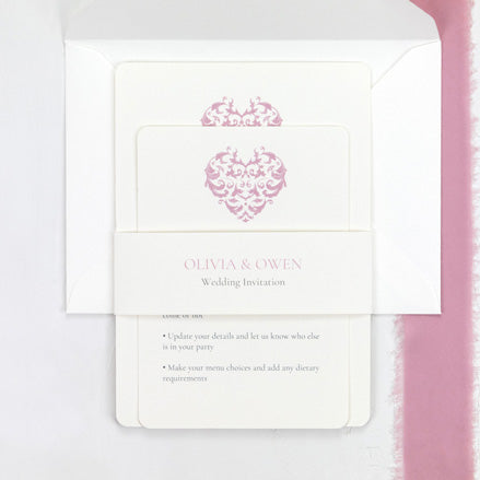 Baroque Heart - Wedding Invitation & Information Card Suite
