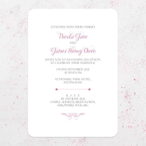 Baroque Love Birds - Boutique Evening Invitation