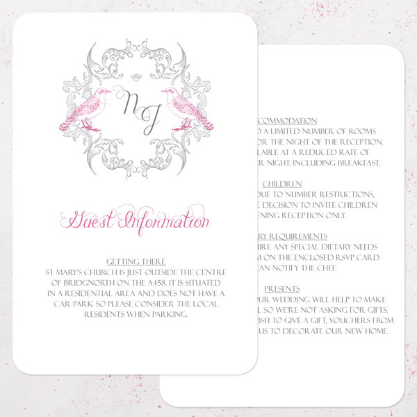 Baroque Love Birds - Boutique Wedding Invitation & RSVP