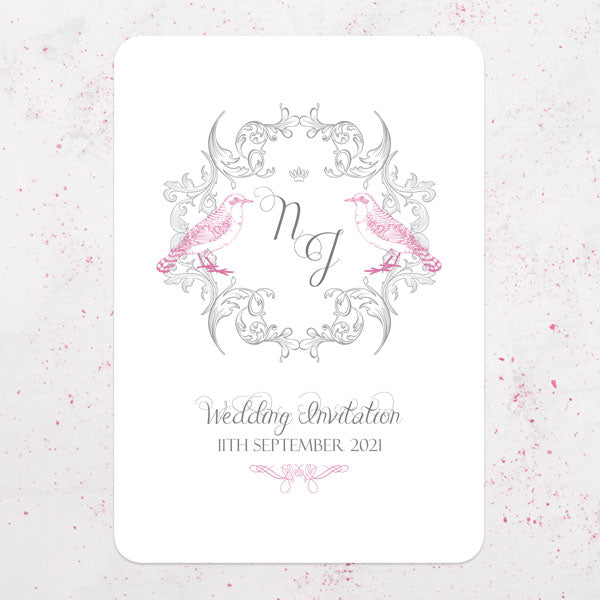 Baroque Love Birds - Boutique Wedding Invitation & RSVP