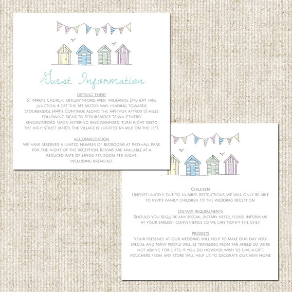 Pastel Bunting & Beach Huts Guest Information