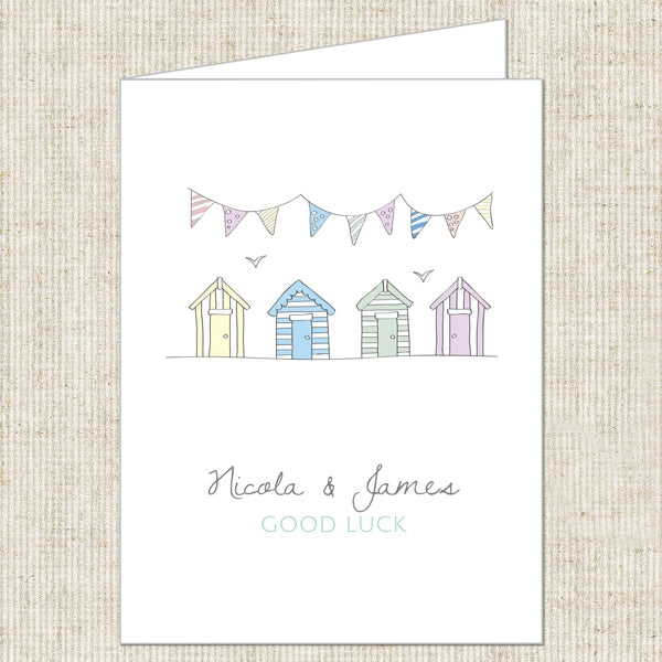Pastel Bunting & Beach Huts Lottery Holder - Fast Delivery at Dotty ...