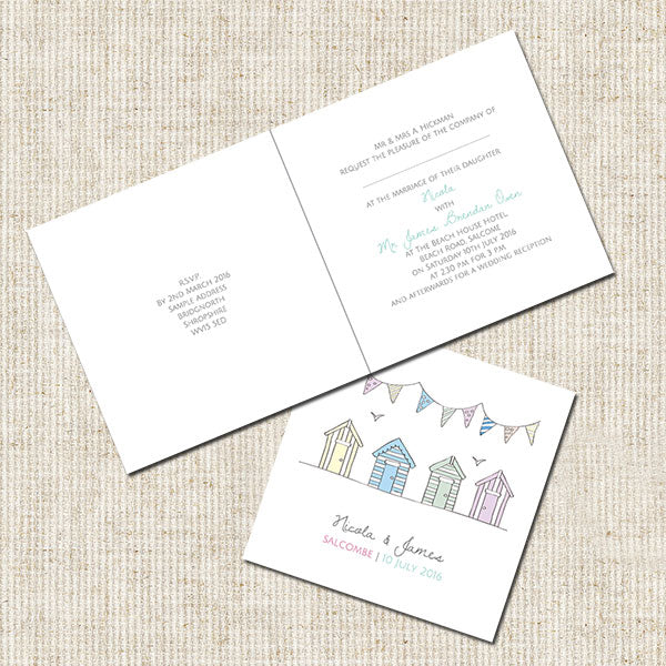 Pastel Bunting & Beach Huts Sample