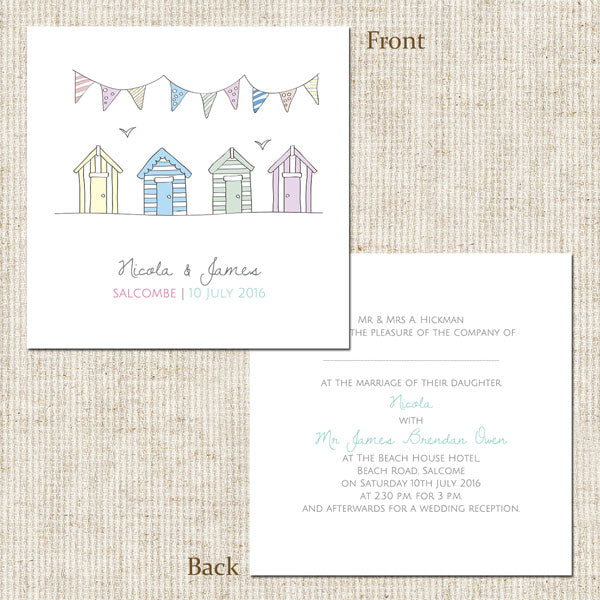 Pastel Bunting & Beach Huts Sample