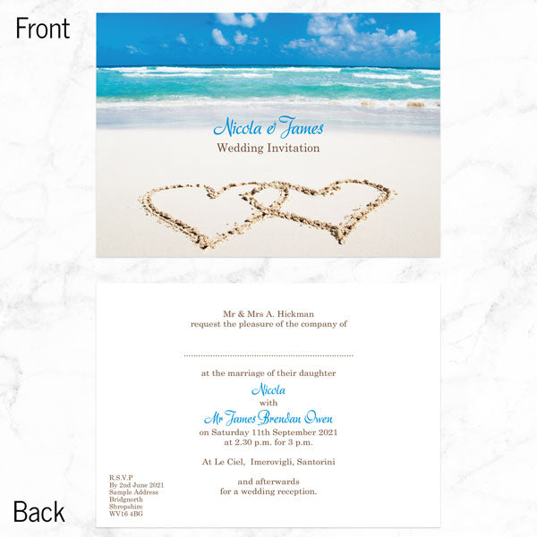 Beach Paradise Wedding Invitation